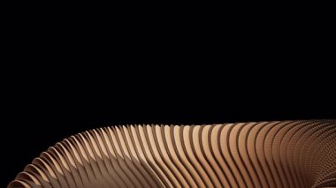 Pürüzsüz kıvrımlı iki renkli çizgilerle tüm ekranı dolduran ve dalga benzeri hareket ve derinliğin etkisini yaratan üç boyutlu bir animasyon. Alfa Kanalı.
