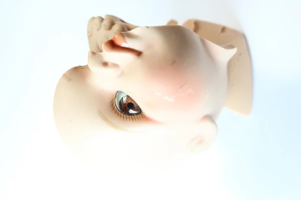 Broken Doll Body Parts on White Background — Stock Photo, Image