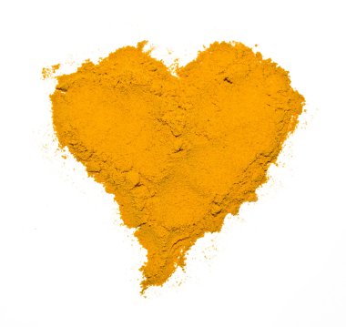 Zerdeçal tozu baharat On beyaz arka plan