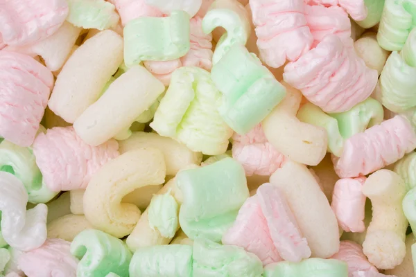 Pink, White and Green Packing Peanut Foam