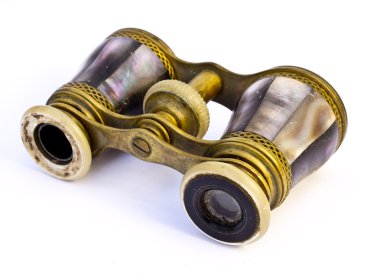 Opera gözlük dürbün beyaz arka plan üzerinde ayarla