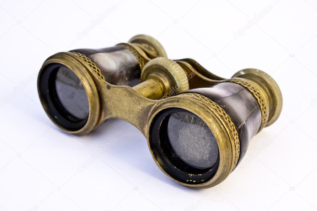 Set of Opera Glasses Binoculars on White Background