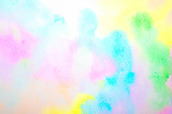 優しい水彩画が描かれた背景の虹色 — ストック写真