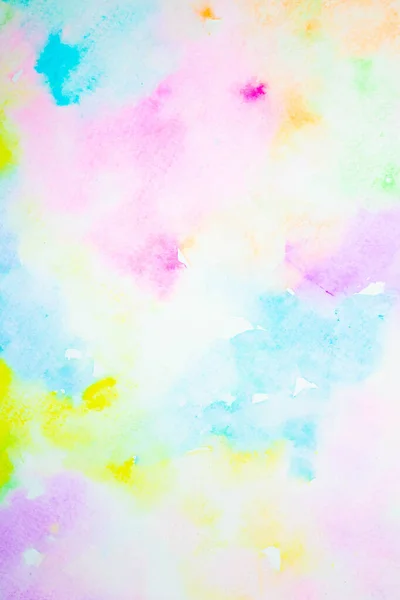 Gentle Watercolour Blurred Painted Rainbow Colours Background — Stock Photo, Image