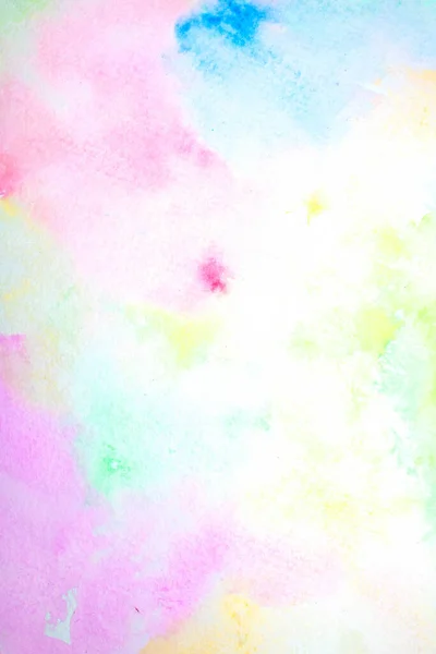 Gentle Watercolour Blurred Painted Rainbow Colours Background — Stock Photo, Image