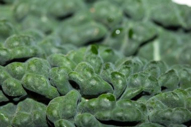 Beyaz Arkaplanda Sağlıklı Yeşil Lahana Yaprağı