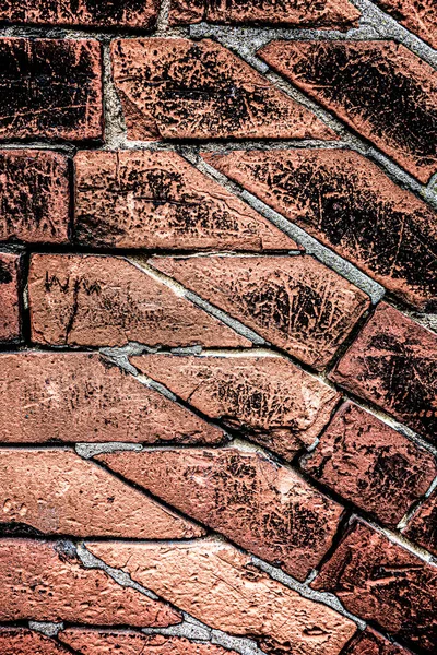 Verweerde Zware Oude Bakstenen Muur Achtergrond — Stockfoto