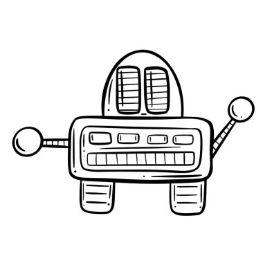 Cartoon Robot Vector Image Funny Character