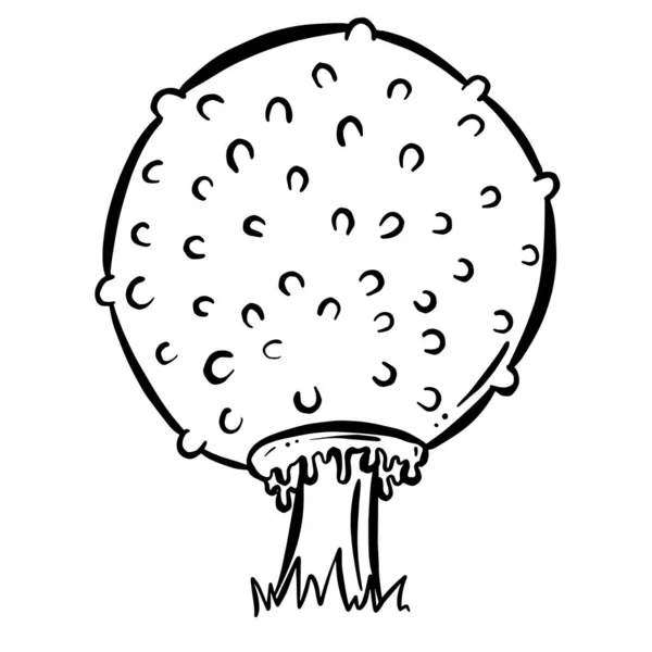 Divertente Fumetto Fungo Toadstool Personaggio Vettoriale Illustrazione — Vettoriale Stock