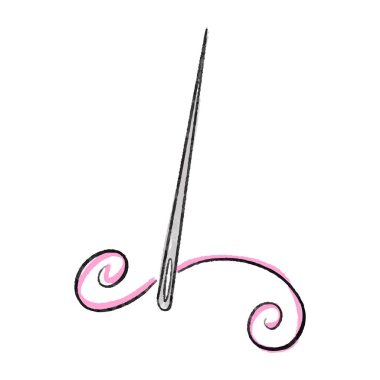 El işleri ve Hobiler için dikiş iğneleri, pamuk makaraları ve düğmeler.