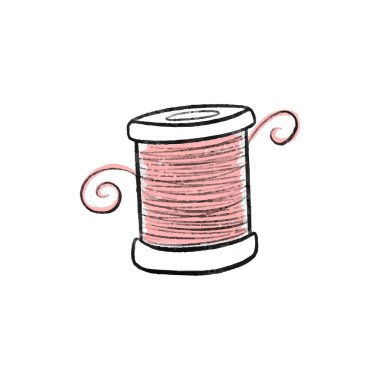 El işleri ve Hobiler için dikiş iğneleri, pamuk makaraları ve düğmeler.