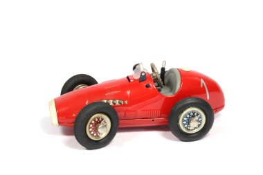 Klasik Oyuncak Yarış Arabası Beyaz arka planda
