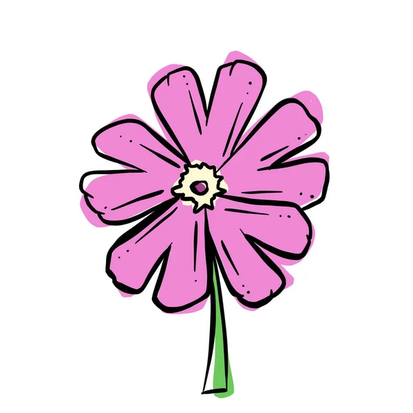 Une Conception Logo Une Fleur Sauvage Icône Buttercup Marguerite Pissenlit — Image vectorielle