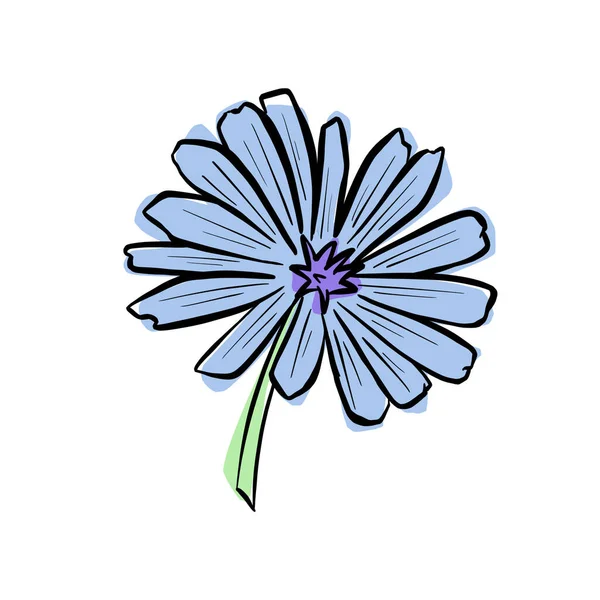 Een Logo Ontwerp Van Een Wilde Bloem Icoon Boterbloem Daisy — Stockvector