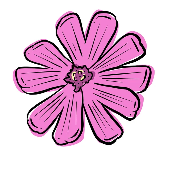 Een Logo Ontwerp Van Een Wilde Bloem Icoon Boterbloem Daisy — Stockvector