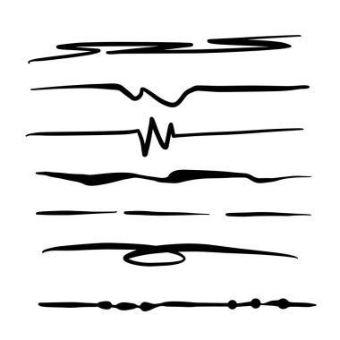 Vektördeki Kooky Siyah Çizgiler Koleksiyonu 