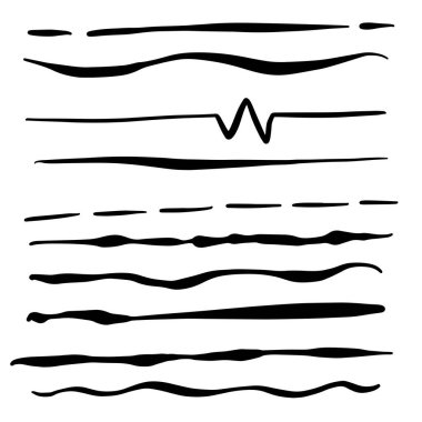 Vektördeki Kooky Siyah Çizgiler Koleksiyonu 
