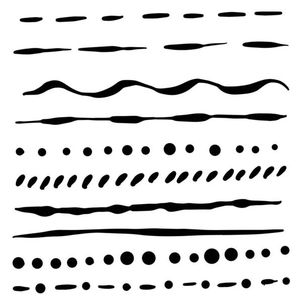 Coleção Kooky Black Lines Vector — Vetor de Stock