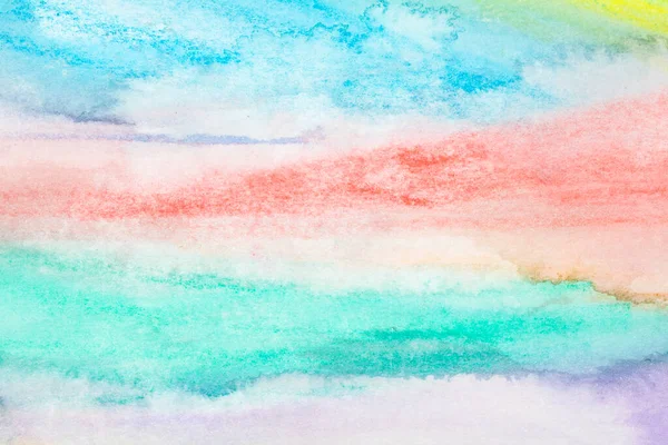 Pretty Vibrant Rainbow Watercolour Paint Patterns Background — Stock Photo, Image