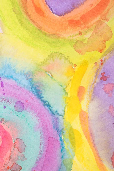 Pretty Vibrant Rainbow Watercolour Paint Patterns Background — Stock Photo, Image