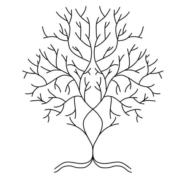 Árbol Vida Vector Diseño Dibujado Mano — Archivo Imágenes Vectoriales