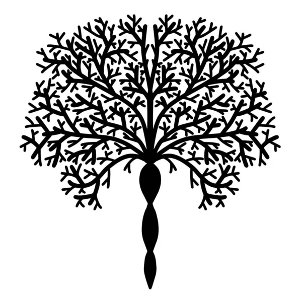 Tree Life Handgetekende Ontwerp Vector — Stockvector