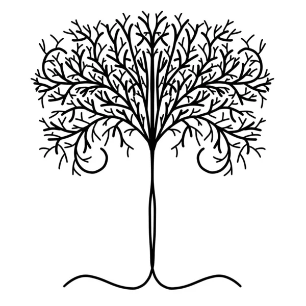 Árvore Vida Vetor Design Desenhado Mão —  Vetores de Stock