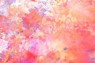 Canlı, soyut bir suluboya ve mermer gibi akrilik boya.