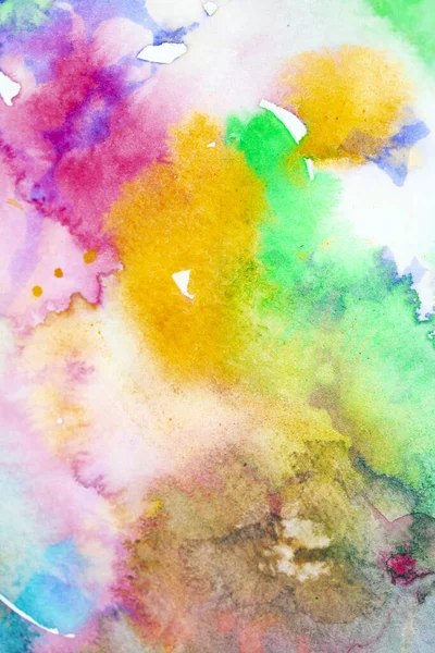 Vibrant Painted Splatters and Abstract Watercolour Textured Background