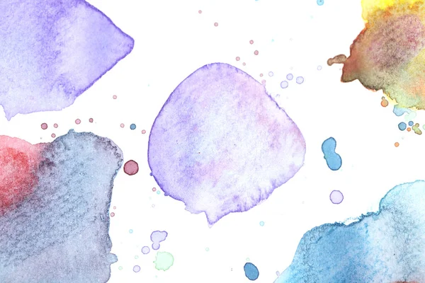 Renkli Kağıt Üzerine Renkli Suluboya