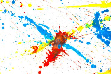 Acrylic Boya Sıçrama ve Çizgiler Beyaz Çizgi üzerinde