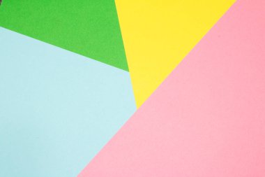 Basit Kağıt Kart Birincil Rengi Çok Renkli Gökkuşağı Sakin Arkaplanındaki Geometrik Şekiller