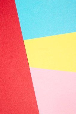 Basit Kağıt Kart Birincil Rengi Çok Renkli Gökkuşağı Sakin Arkaplanındaki Geometrik Şekiller