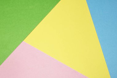 Basit Kağıt Kart Birincil Rengi Çok Renkli Gökkuşağı Sakin Arkaplanındaki Geometrik Şekiller