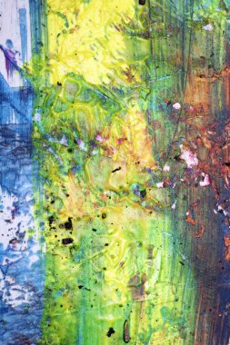 Thick abstract flowing color abstract paint splatters and splashes heavy brush strokes background
