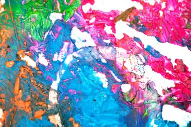 Thick abstract flowing color abstract paint splatters and splashes heavy brush strokes background