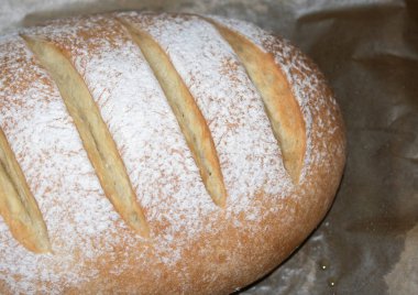 Yuvanın yakınında taze pişmiş ekmek var.