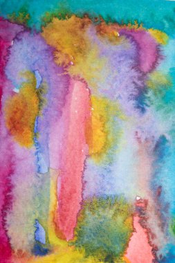 Arkaplan için Renkli Suluboya Fırça Vuruşu