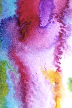 Arkaplan için Renkli Suluboya Fırça Vuruşu