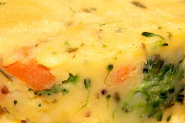 Sebzeli patates püresini kapat. Yemek soyut.