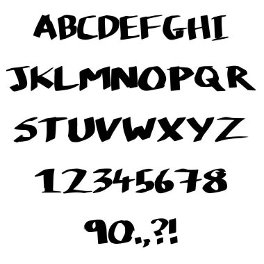 İşaretleyici Kalem el yazısıyla yazılmış yazı tipi ABC karikatür vektör metni