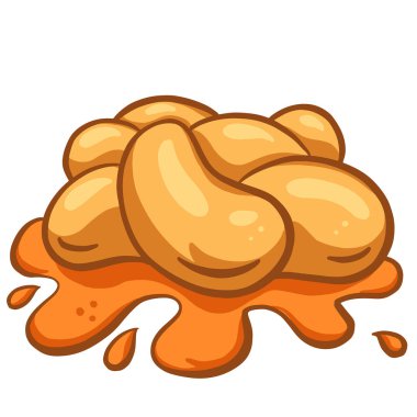 Pişmiş Fasulye Karikatürü Kahvaltı Zamanı Çizgi Film Maskotu Karakteri