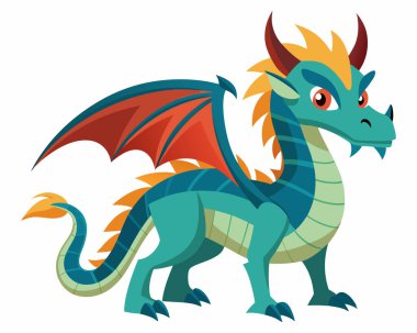 Fantasy Dragon Drawing | Mythical Creature Illustration EPS