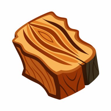 Wood Cut Vector Illustration with Background