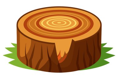 Wood Cut Vector Illustration with Background