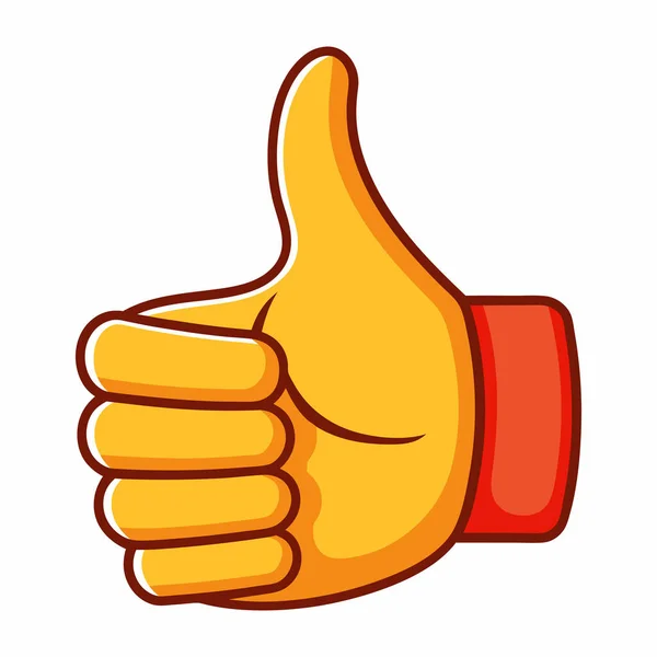 Thumb Up Like Icon Vector on White Background