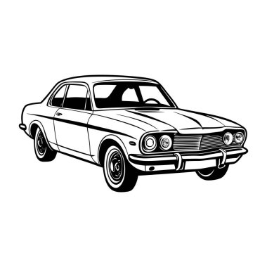 Minimal Automotive Line Art | Vehicle Design Sketch EPS