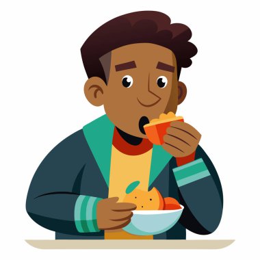 Yaşam Tarzı Tasarımı İçin Yemek Yiyor