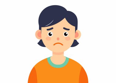 Sad and Frustrated Character Illustration | Minimal EPS