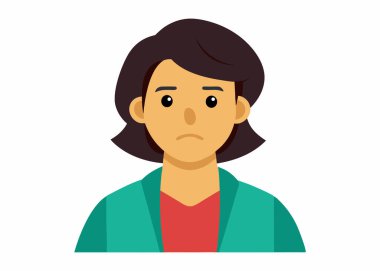 Sad and Frustrated Character Illustration | Minimal EPS